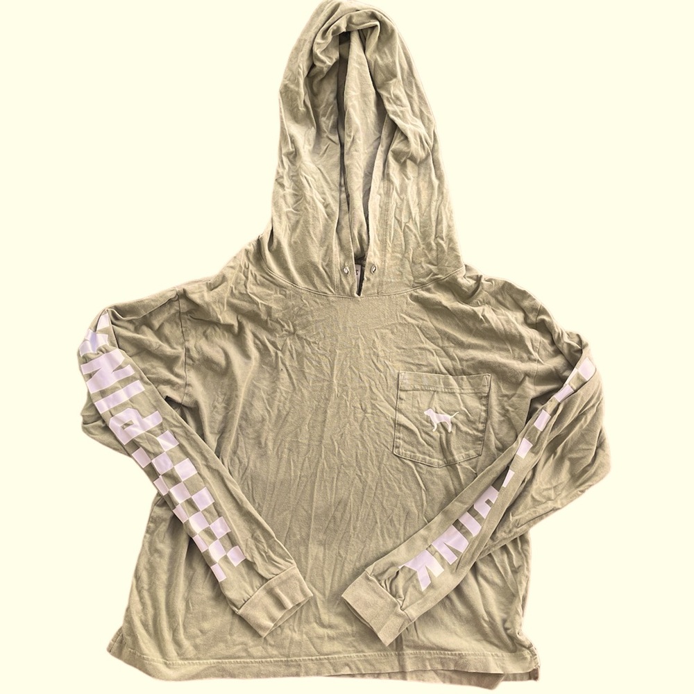 PINK lightweight long sleeve hoodie